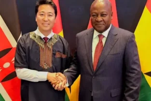 Kojo Choi with President Mahama